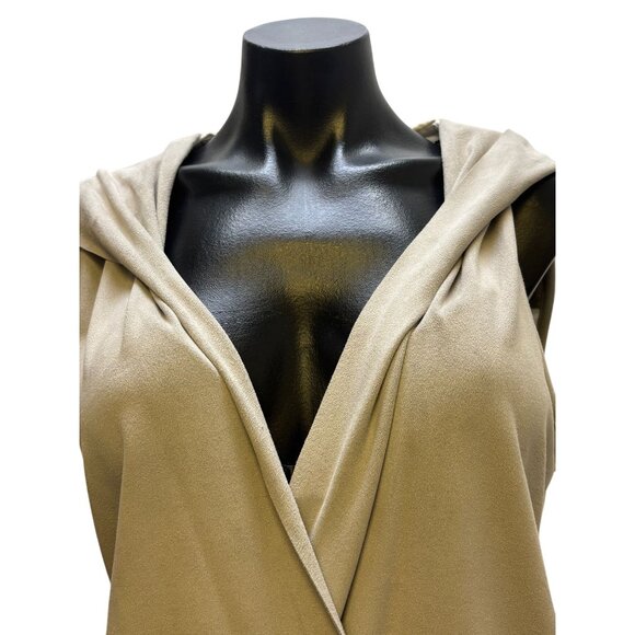 NWT Blanc Noir Sleeveless Hooded Wrap Vest Gray M - Picture 5 of 9